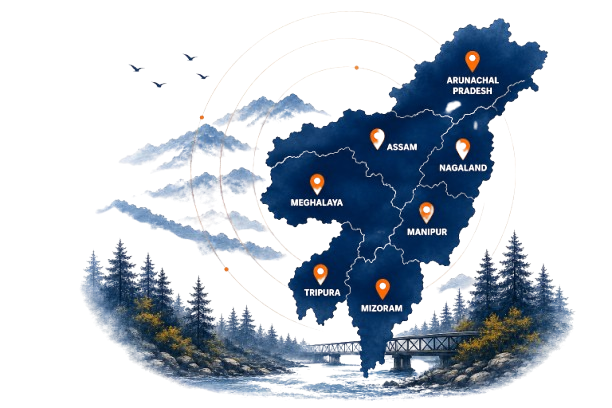 North East India Map