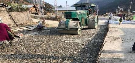 CC Pavement Construction at Nafra Township