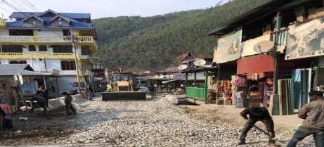 Construction of CC Pavement at Nafra Township, Arunachal Pradesh