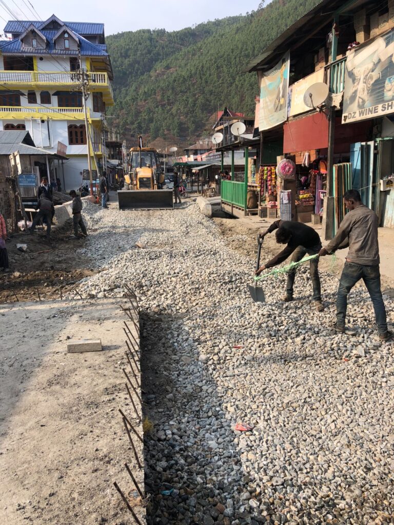 Construction of CC Pavement at Nafra Township, Arunachal Pradesh