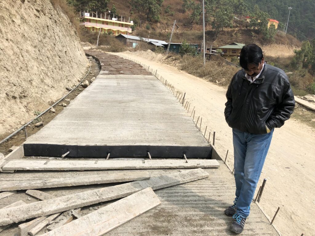 Construction of CC Pavement at Nafra Township, Arunachal Pradesh
