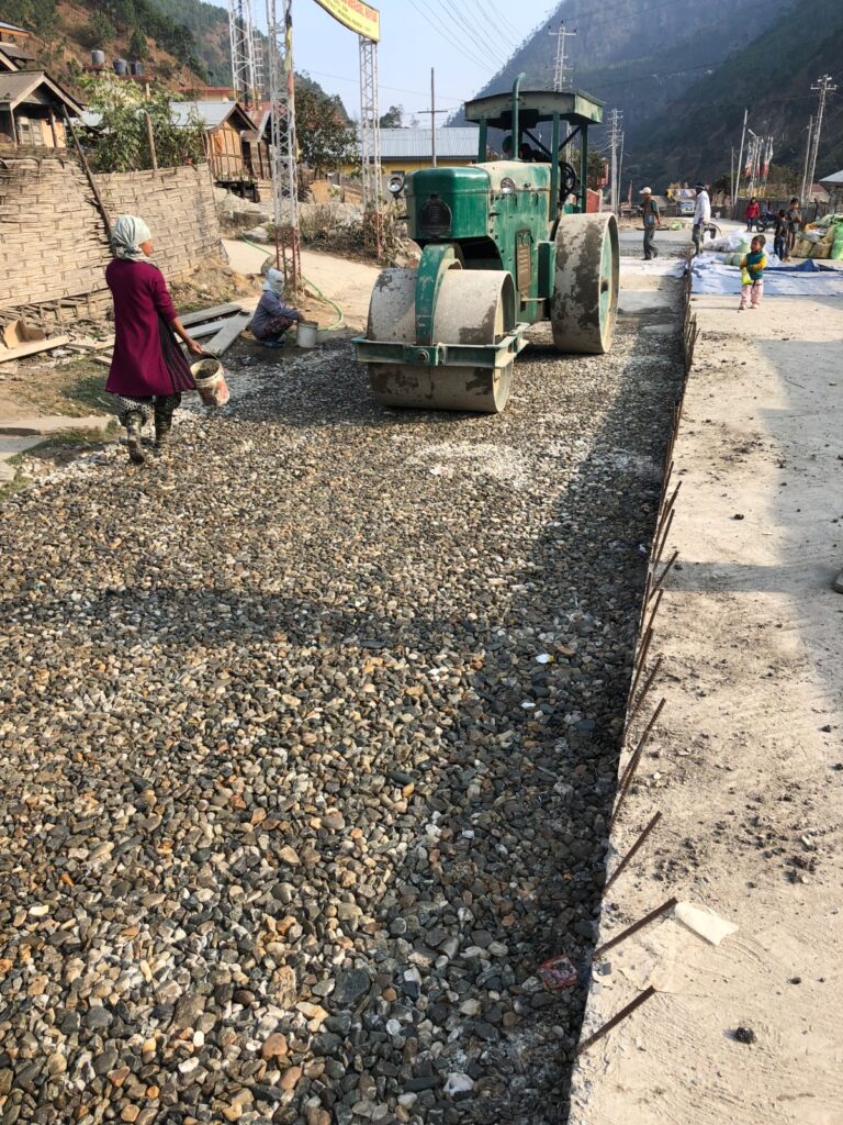 Construction of CC Pavement at Nafra Township, Arunachal Pradesh